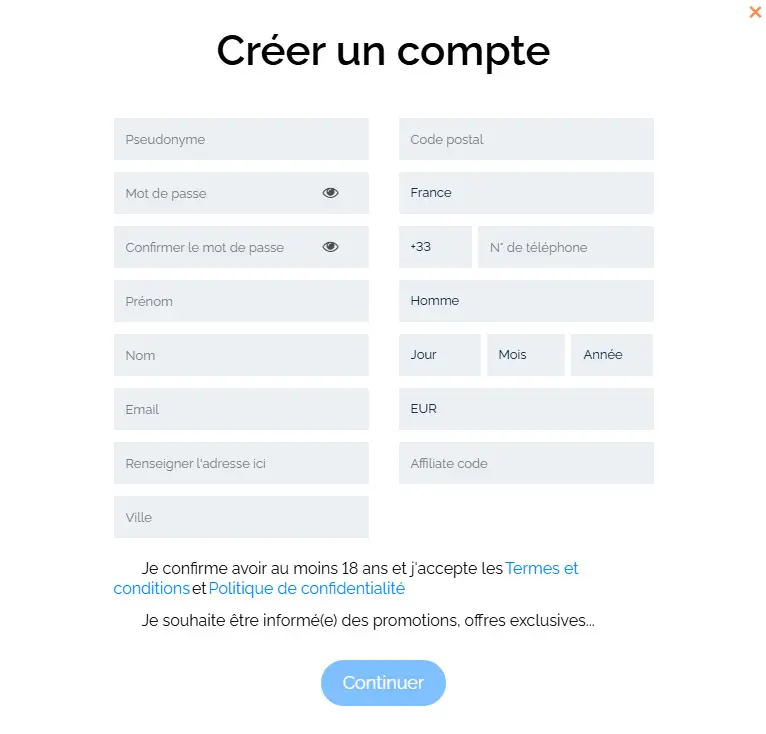 Procedura di registrazione QUIGIOCO CASINO