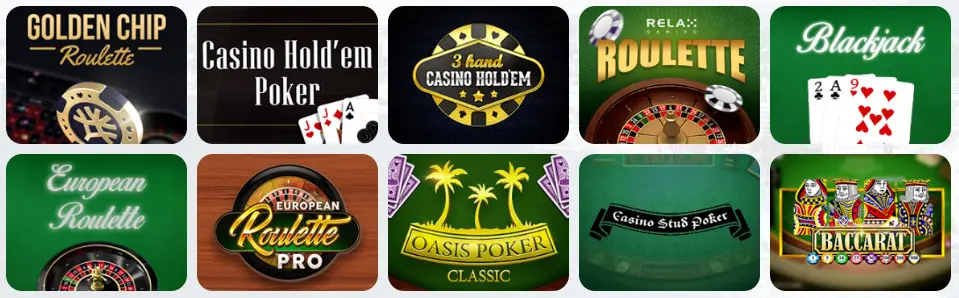 Giochi da tavolo al QUIGIOCO CASINO